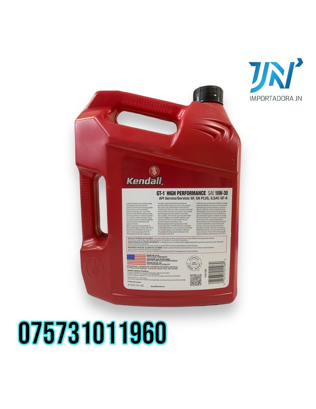 ACEITE SAE 10W30 GAL KENDALL GT-1 SYNTHETIC BLEND