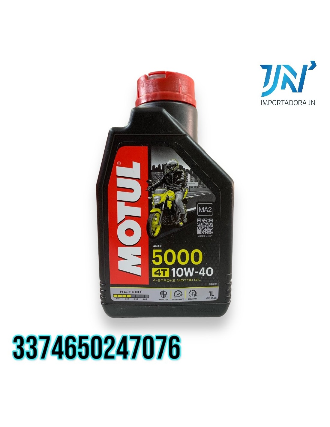 ACEITE SAE 10W40 LT MOTUL 4T SEMI SYNTHETIC 5000