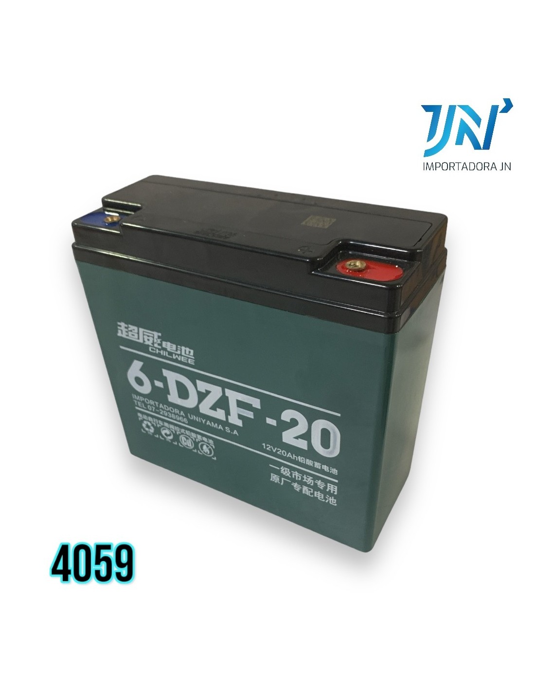 BATERIA 12V 6-DZF 20AH BORNE/ TORNILLO XIAOHANMA SCOOTER