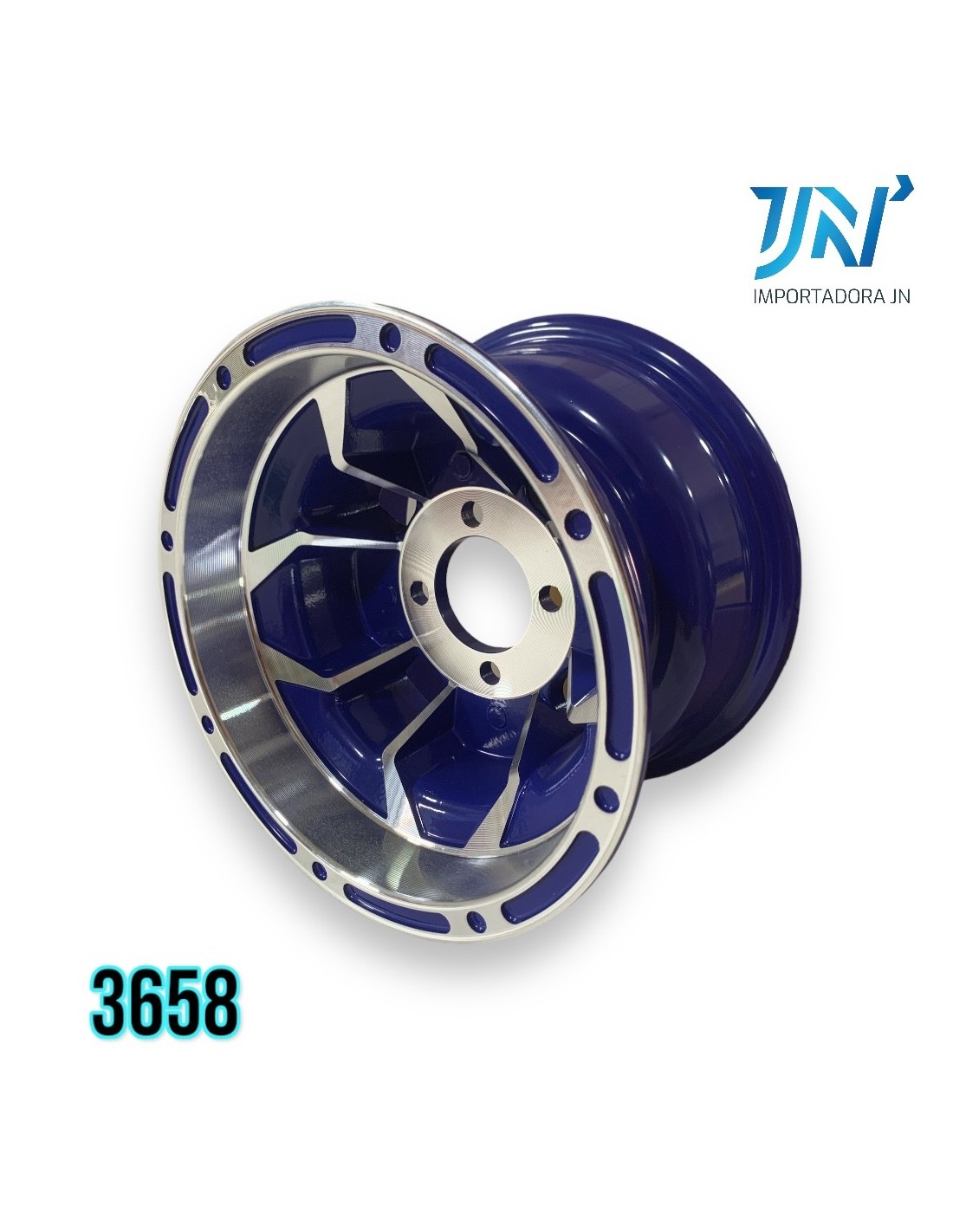 ARO RUEDA MAGNESIO 4.00-8 ANCHO/AZUL RE205/FL/TC/TVS/RCJ