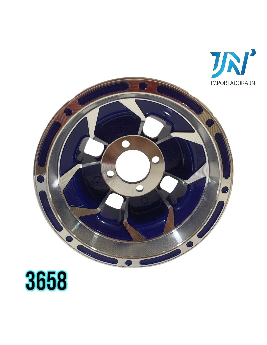 ARO RUEDA MAGNESIO 4.00-8 ANCHO/AZUL RE205/FL/TC/TVS/RCJ