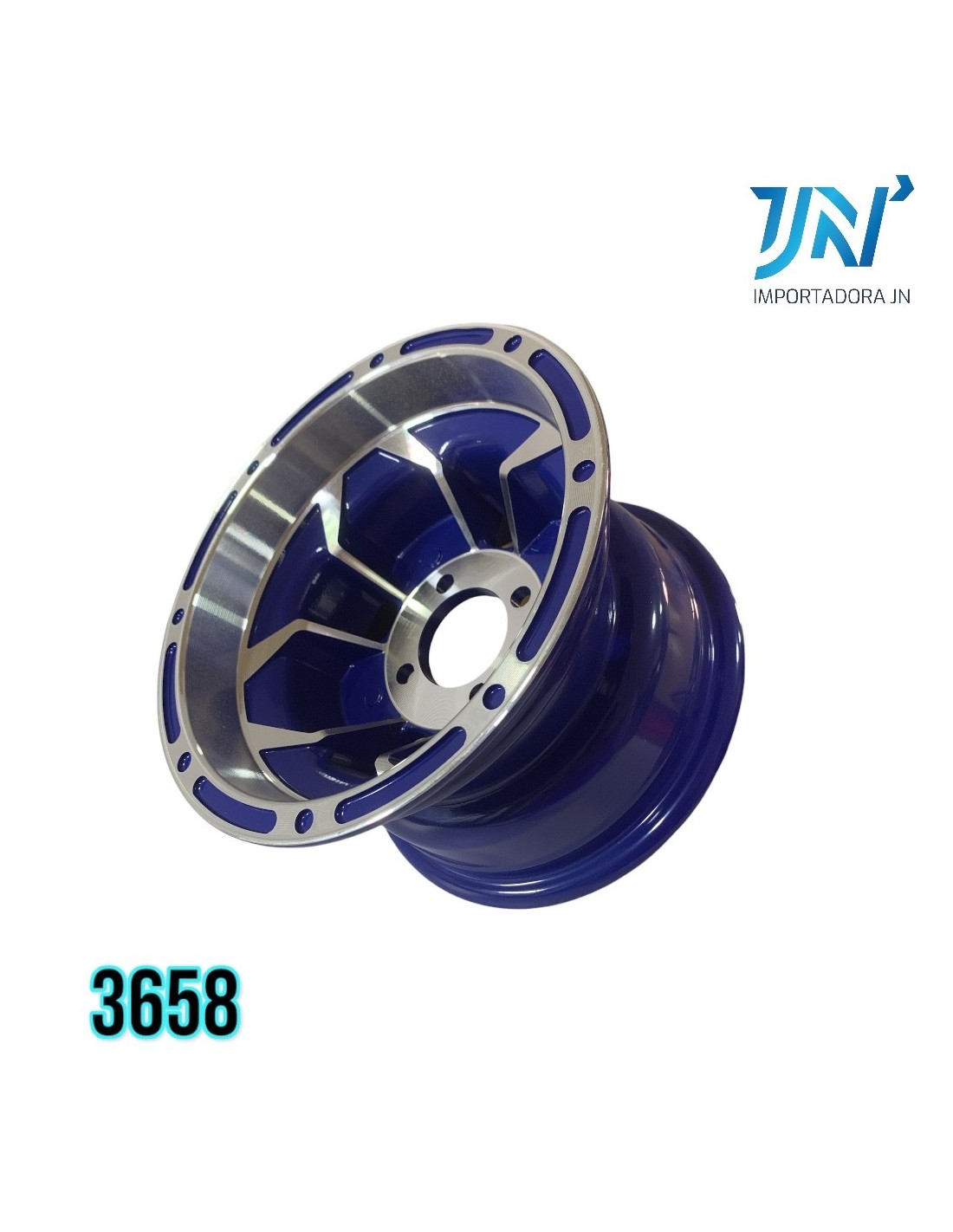 ARO RUEDA MAGNESIO 4.00-8 ANCHO/AZUL RE205/FL/TC/TVS/RCJ